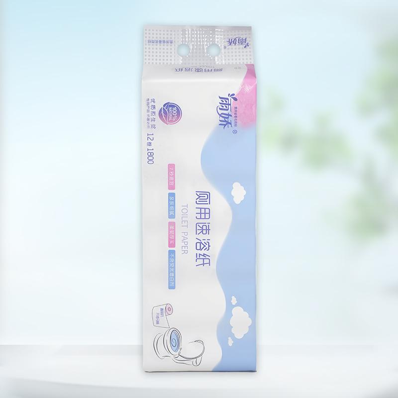 云柔厕用速溶纸12卷1800g扁条
